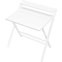 KORVIXA 2-Tier Foldable Computer Desk in White | Size: 0.6m2