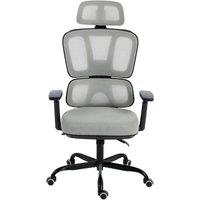 VOGREX High Back Ergonomic Mesh Office Chair Padded Seat Gas Lift Swivel in Grey