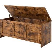Levede Storage Bench Rustic Wooden Cabinet Chest Table Toy Box Indoor in Brown
