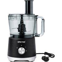 Spector Food Processor 1500W 2-Speed Pulse 2.5L Bowl 1.5L Glass Jug Black