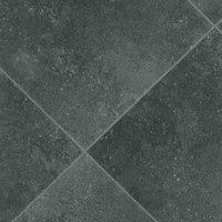 Vinyl Flooring UK Black Stone Tile Effect 2.0mm Vinyl Flooring | Size: 3000mm x 1000mm