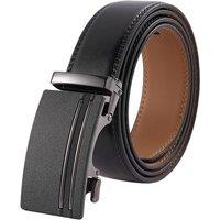 MODISHION Men's Automatic Buckle Leather Belt in Black