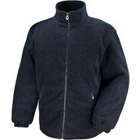 Result Core Men's Quilted Polartherm Winter Fleece Jacket in Black | Size: 3XL