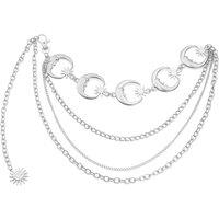 MODISHION Women's Fashionable Layered Waist Chain in Silver