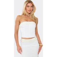 EGO Women's Sleeveless Bandeau Top in White | Size: 12