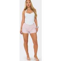 EGO Women's Woven Mid Rise Shorts in Light Pink | Size: 6