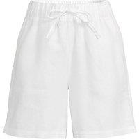 Lands' End Women's Plus Premium Pure Linen Pull-On Shorts in White | Size: 2X