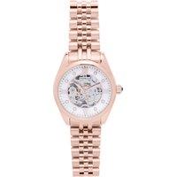 Empress Women's Magnolia Automatic MOP Skeleton Dial Bracelet Watch in Rose Gold