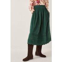 Monsoon Women's Mina Corduroy Midi Skirt Green | Size: Small