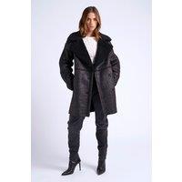 Urban Bliss Women's Mid Length Bonded Jacket in Chocolate | Size: 10