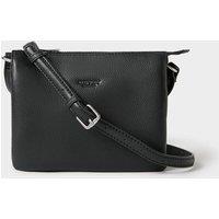 OSPREY LONDON Women's The Kelso Small Leather Crossbody Bag in Black