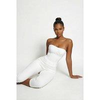 LEMONLUNAR Women's Yasmin Bandage Capri Pants White | Size: Medium