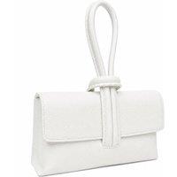 Woodland Leathers Women's Women's Italian Leather Convertible Clutch Bag in White