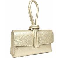Woodland Leathers Women's Women's Italian Leather Convertible Clutch Bag in Gold