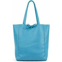 Woodland Leathers Women's Women's Italian Leather Large Tote Bag in Turquoise