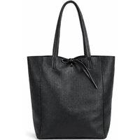 Woodland Leathers Women's Women's Italian Leather Large Tote Bag in Black