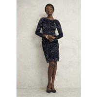 Hobbs London Women's Sawyer Sequin Dress in Dark Navy | Size: 6