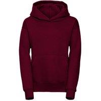 JERZEES Plain Hoodie in Burgundy | Size: 9-10 Years