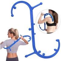 FLAVORA Trigger Point Self Massager Stick Hook Body Muscle Relief Back in Blue | Size: 0-12 m