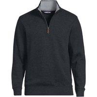 Lands' End Men's Tall Bedford Quarter Zip Jumper in Charcoal | Size: 2XL
