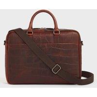 OSPREY LONDON Men's The Brixton Leather Laptop Bag in Brown