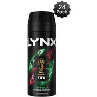 Lynx Men's Africa Body Spray Deodorant 48Hrs HD Fragrance 150ml, 24 Pack in Black