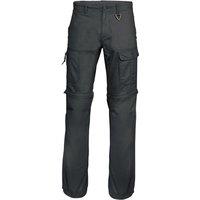 Kariban Men's Zip-off Multi-Pocket Work Trousers Pack of 2 in Black | Size: Medium