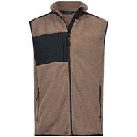 TEE JAYS Men's Mountain Fleece Body Warmer in Light Brown | Size: Large