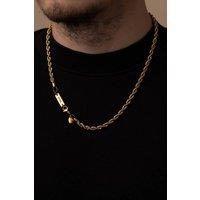 Outrage London Men's 18K Gold Personalised 5MM Rope Chain Necklace | Size: 20 inches