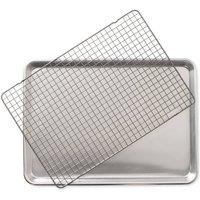 Nordic Ware Naturals Half Sheet With Oven Safe Grid in Silver