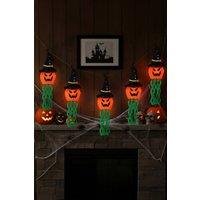 H&O Direct Halloween LED Ghost Pumpkin Decoration for Indoor & Outdoor