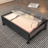 H&O Direct Under Bed Storage Containers with Wheels in Black