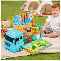 Living and Home 2-in-1 Pretend Play Food Truck Kitchen with Light and Music