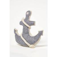 Homescapes Weighted Anchor Fabric Doorstop in Grey