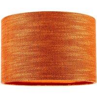 Happy Homewares Designer Bobbled & Textured Linen Lamp Shade in Rustic Orange | Size: 12 inches