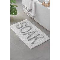 Catherine Lansfield Soak 50cmx 80cm Bath Mat in White | Size: 50 cmx 80 cm