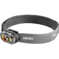 NEBO MYCRO 900+ Rechargeable Head Torch - 900 Lumens LED Headlamp with Spot in Grey