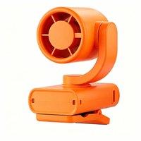 Quipulse Mini Clip Fan With Digital Display in Orange