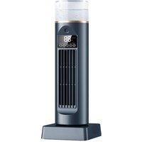 Quipulse Home Desktop Bladeless Misting Air Conditioner Fan in Black