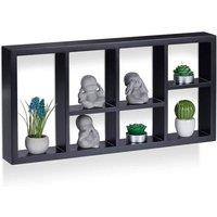 FLAVORA BLACK-Stylish Space Saving Floating Wall Shelves in Black | Size: 500mm