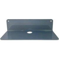 FLAVORA Grey-Set of 2 Acrylic Floating Wall Shelves in Grey | Size: 500mm