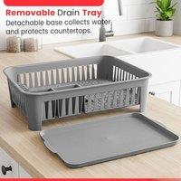 KORVIXA Kitchen Drainer Utensil Holder Cup Organizer in Dark Grey | Size: 100 cm
