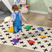 AIYAPLAY 6PCs Kids Stepping Stones, Non-Slip Stackable River Stones | Size: 6 Pack