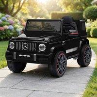 Alivio 12V Electric G-Wagon Ride on Car for Kids with Remote Control in Black