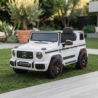Alivio 12V Electric G-Wagon Ride on Car for Kids with Remote Control in White