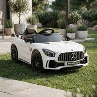 Alivio 12V Mercedes AMG GTR Kids Ride On Car with Remote Control in White