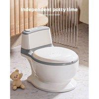 SPETLEK Kids Potty Trainer Seat Safety Toilet Training Toddler in Grey | Size: 55 cm - 89 cm