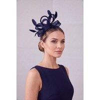 Vellin Women's Feather Loop Fascinator for Wedding & Race Day Occasion Hat in Navy