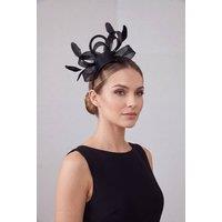 Vellin Women's Feather Loop Fascinator for Wedding & Race Day Occasion Hat in Black