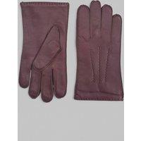 Infinity Leather Men's Italian Leather Warm Wool Lining Winter Stich Design Gloves -Huntsman in Brown | Size: Medium
